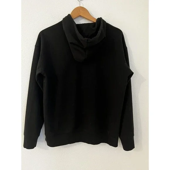 H&M Mens Medium Black Graphic Sweatshirt Hoodie M Minimalist Modern EUC - Picture 3 of 5